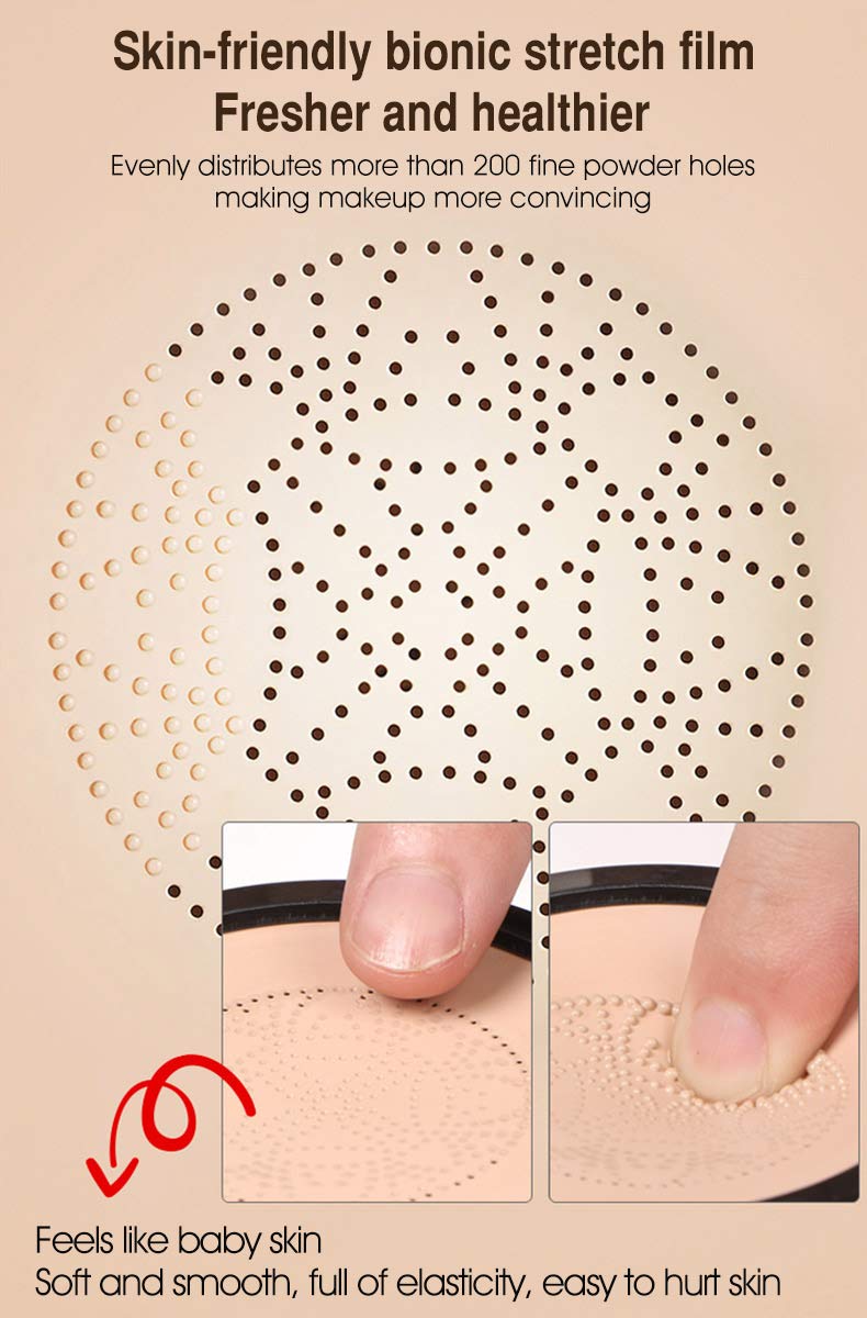 Aooba Air Cushion CC Cream Moisturizing Concealer Mushroom Head Brush Waterproof Makeup Foundation Moisture BB Cream for Women Girls (flower) - Image 4